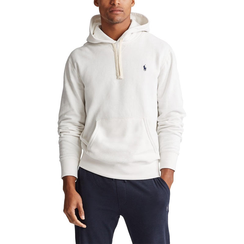 Polo Ralph Lauren Men's RL Fleece Hoodie Sweatshirt White XL