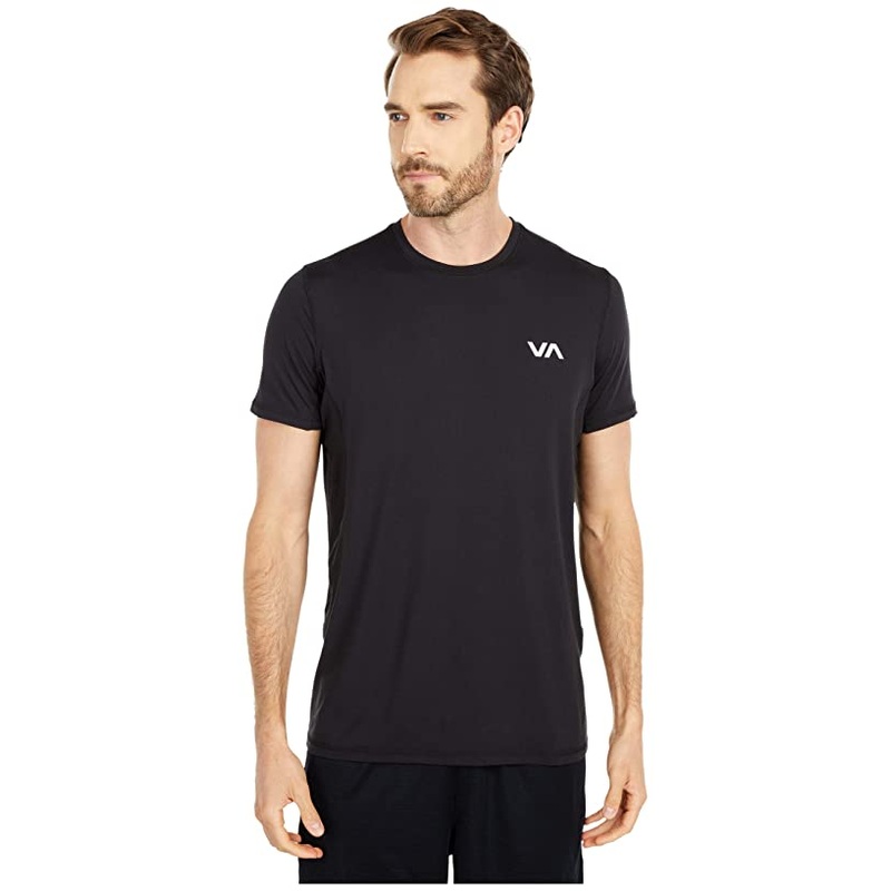 Rvca Sport Men's Vent Short Sleeve Crewneck T Shirt Black Large