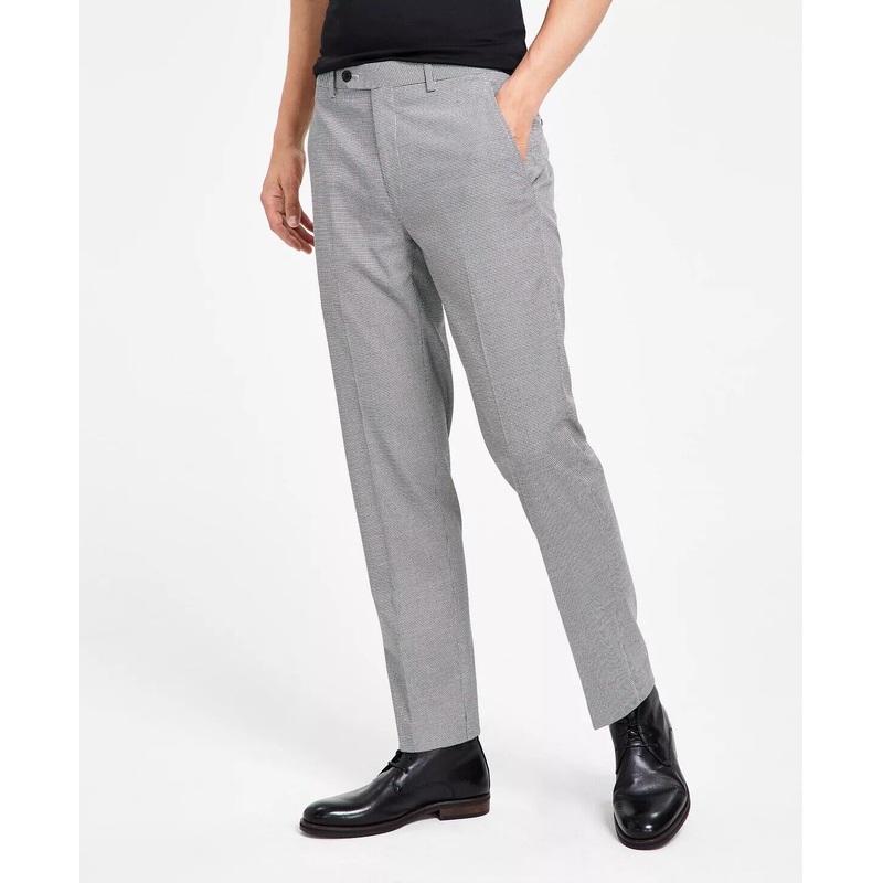 ALFANI Men's Slim-Fit Black & White Check Suit Dress Pants 32 x 32 Houndstooth
