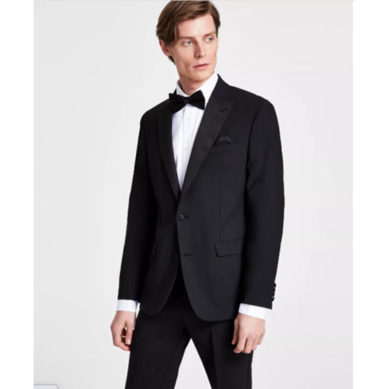BAR III Men's Slim-Fit Tuxedo Jacket Black 42L Two Button