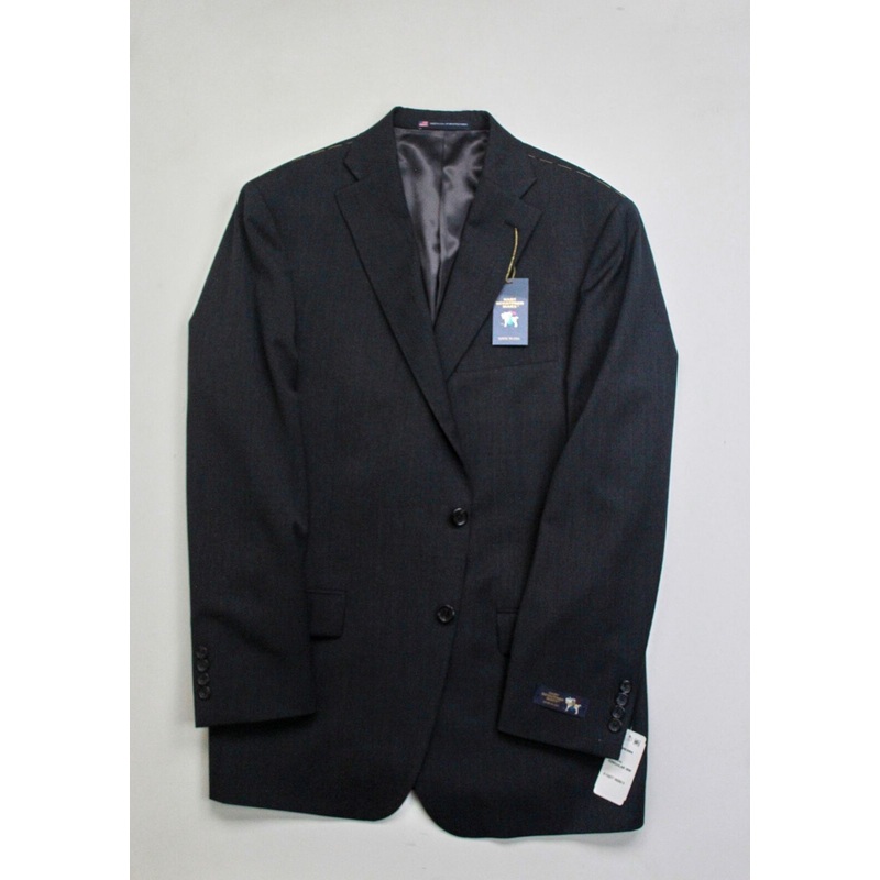 Hart Schaffner Mens Marx Chicago Fit Suit Jacket 40S Charcoal Grey Wool
