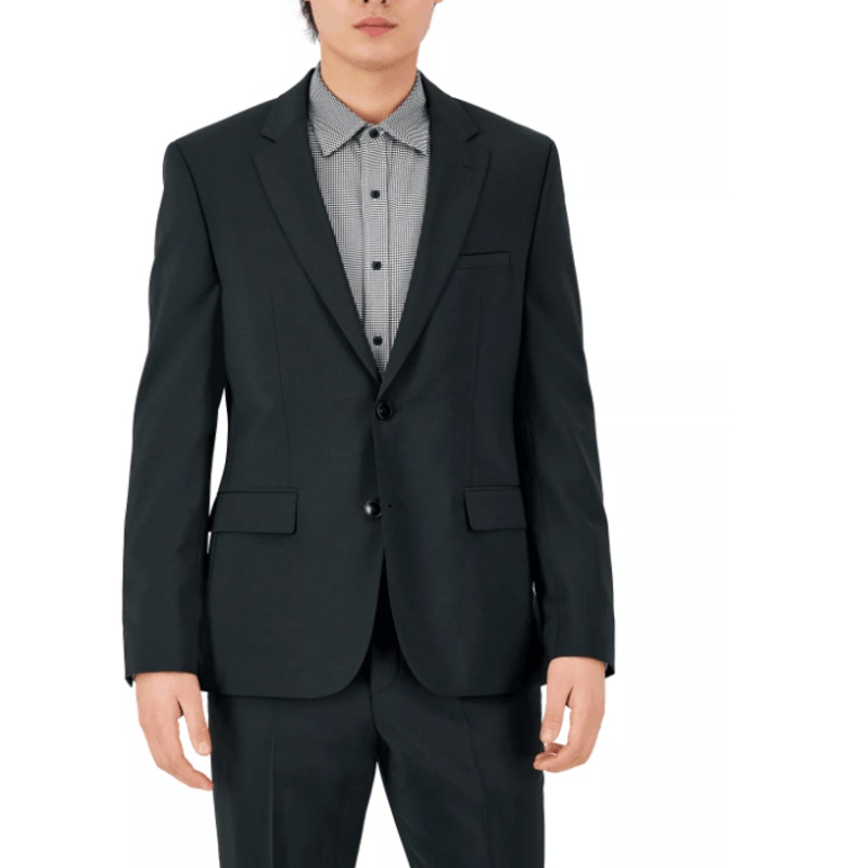 HUGO BOSS Men's Suit Jacket Dark Green 40R Modern-Fit Super Flex