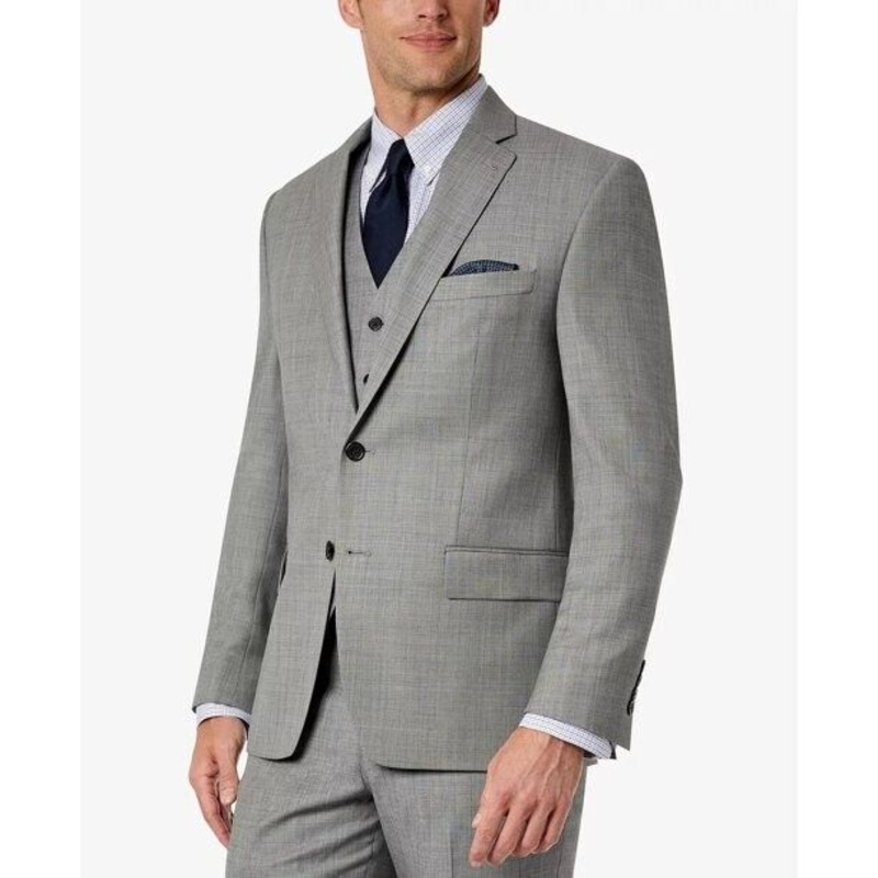Lauren Ralph Lauren Mens Classic Fit Suit Jacket 44R Grey Wool