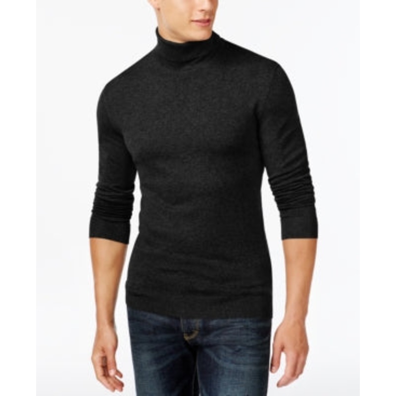 Alfani Men's Turtleneck Sweater Deep Black XXL