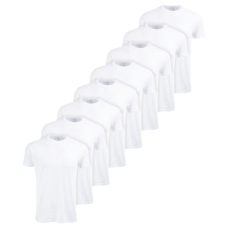 Club Room Men's Crewneck T Shirts 8 Pack White Small