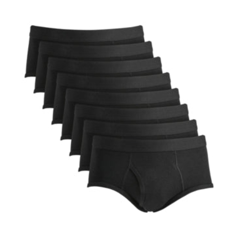 Club Room Men's Underwear Briefs 8 Pack Black Large