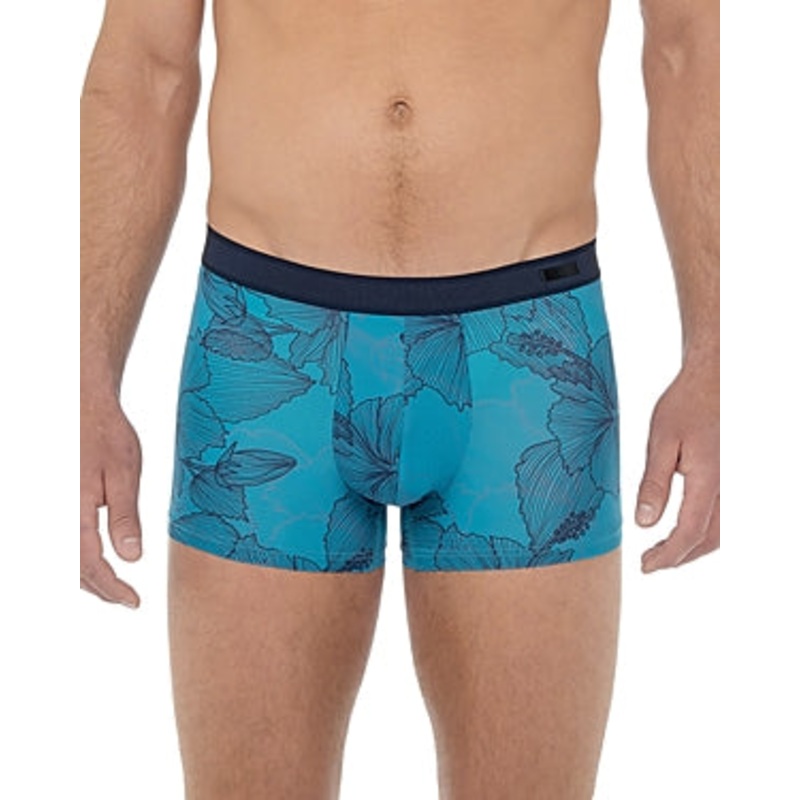 Hom Fano Plume Floral Print Boxer Briefs Underwear Blue Medium