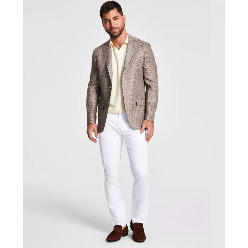 Lauren Ralph Lauren Mens UltraFlex Linen Sport Coat Taupe Brown 41R Blazer