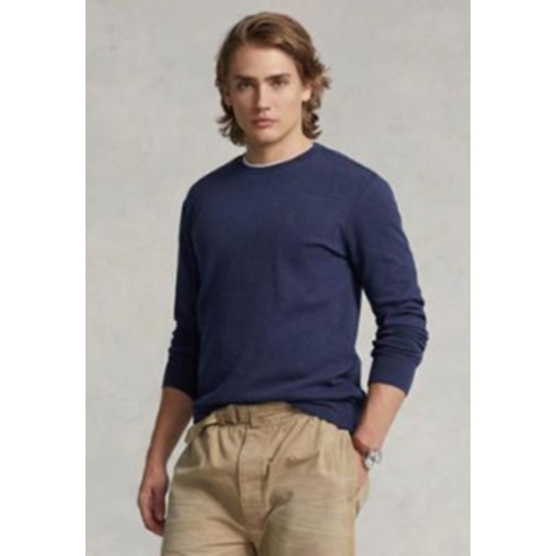 Polo Ralph Lauren Men's Crewneck Pullover Sweater Spring Navy Heather Medium