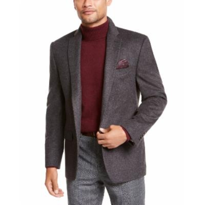 Lauren Ralph Lauren Men's Wool Cashmere Blend Classic Fit Sport Coat Grey 44L