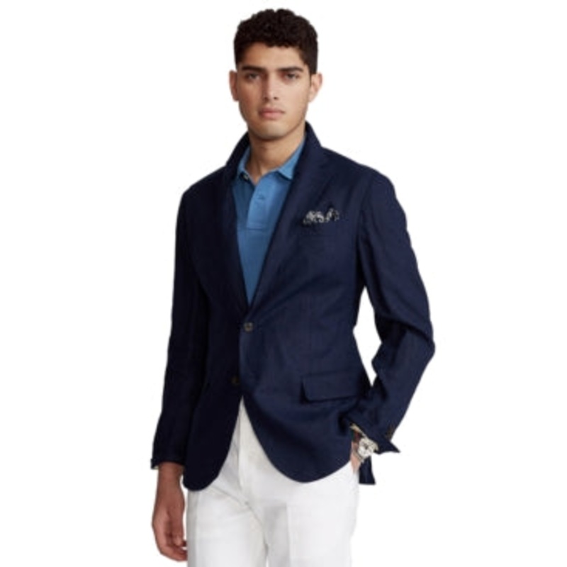 Polo Ralph Lauren Men's Polo Soft Linen Suit Jacket Navy Blue 2XL