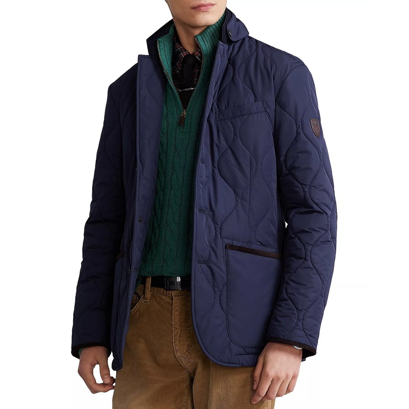 Polo Ralph Lauren Suede Trim Quilted Jacket