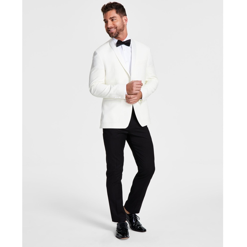 Lauren Ralph Lauren Men's Classic Fit Shawl Collar Dinner Jacket Off White 48R