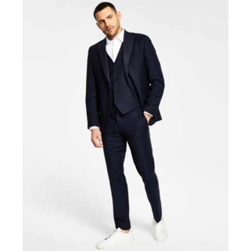 Alfani Men's Slim Fit Diamond Tuxedo Jacket Navy 36S