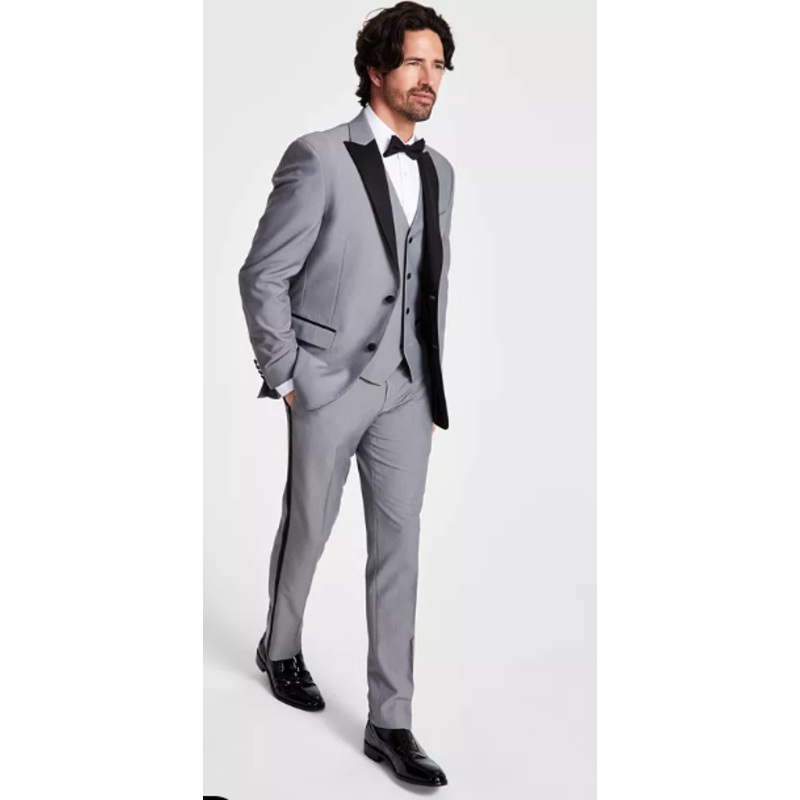 Alfani Men's Slim Fit Tuxedo Jacket Grey 38R
