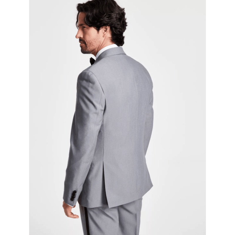 Alfani Men's Slim Fit Tuxedo Jacket Light Grey 42S