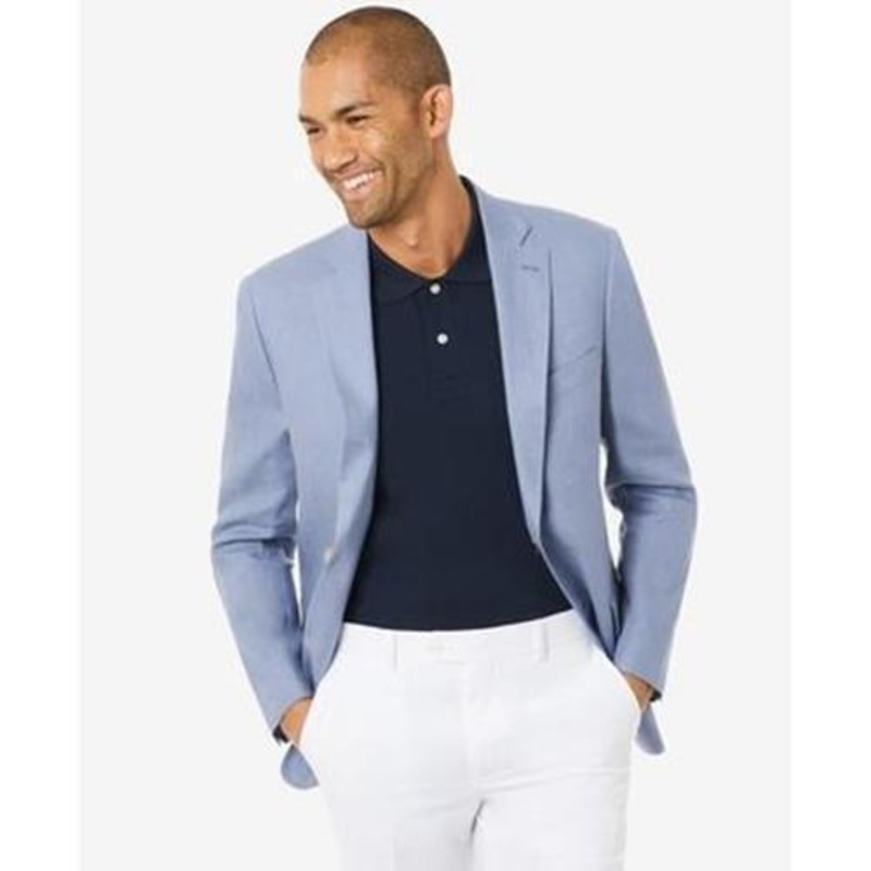 Lauren Ralph Lauren Men's Classic Fit Linen Sport Coat Light Blue 40R