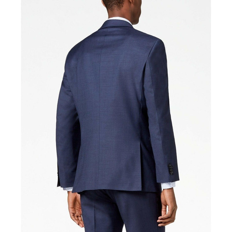 Tommy Hilfiger Men's Modern-Fit TH Flex Stretch Suit Jacket Blue 42L