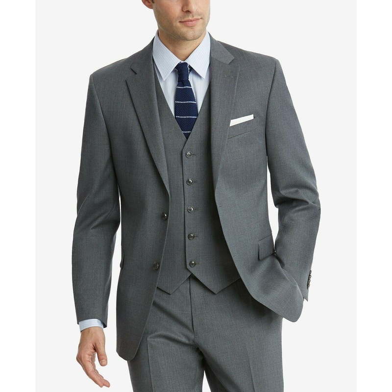 Tommy Hilfiger Men's Modern Fit TH Flex Stretch Suit Jacket Grey 41R