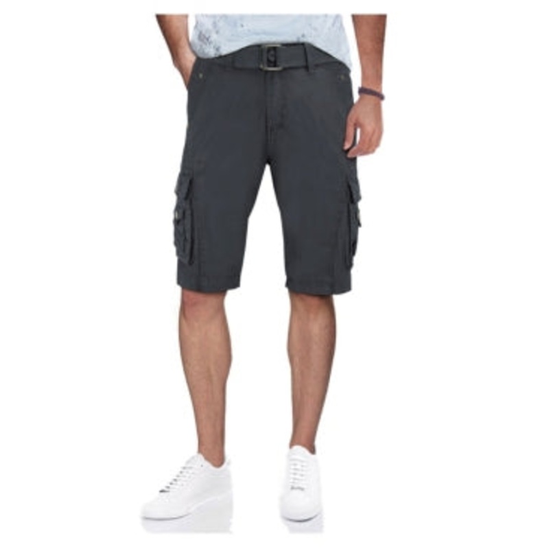X RAY Men's Belted Cargo Shorts with Snap Detail Green Size 34