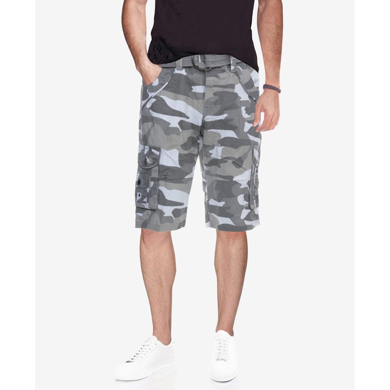 X RAY Men's Cargo Shorts Camo Grey 48