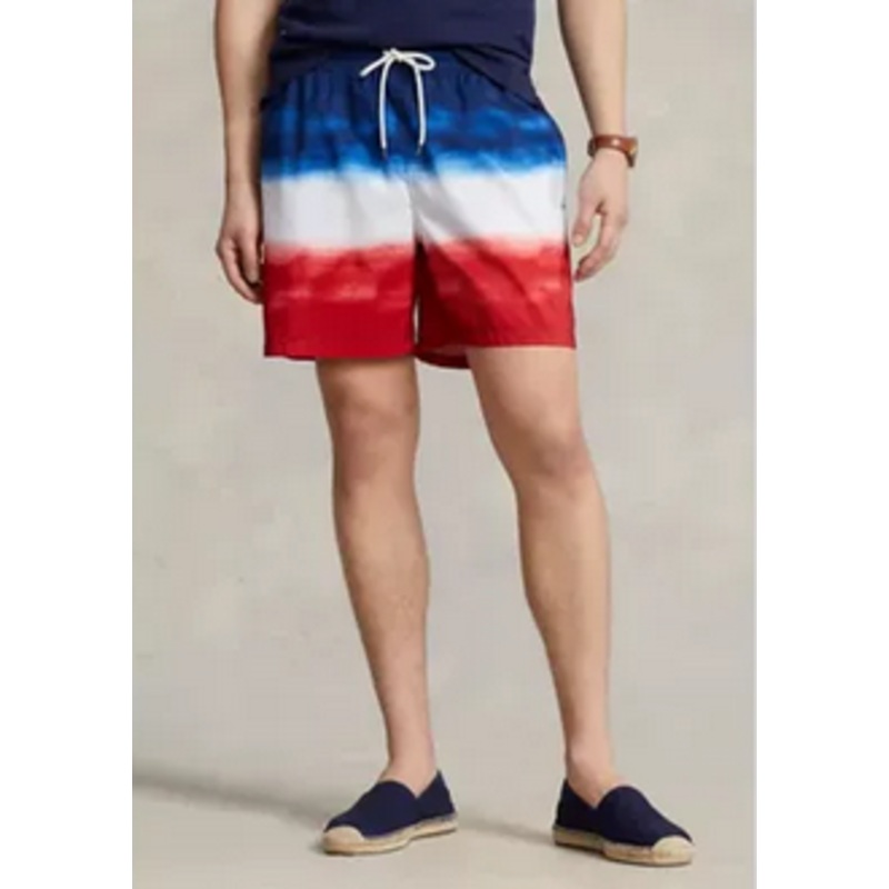 Polo Ralph Lauren Men's 5.75"  Traveler Classic Swim Trunks Red Ombre 2XL