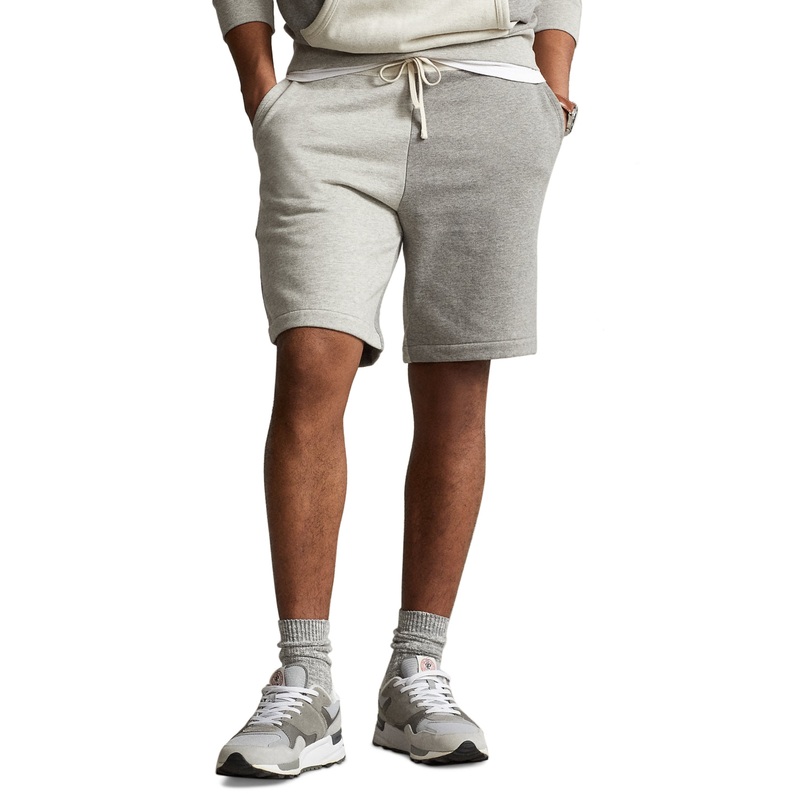 Polo Ralph Lauren Mens RL Fleece Colorblocked Shorts Grey Small