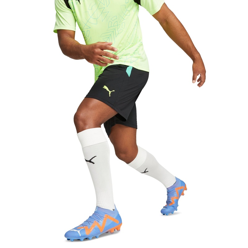Puma Men's Team Liga Soccer Training Shorts Black Yellow XL