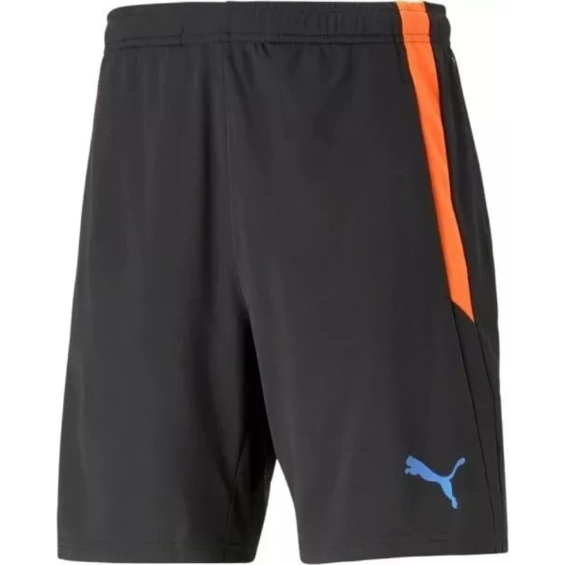Puma Men's Team Liga Soccer Training Shorts Large Black Orange