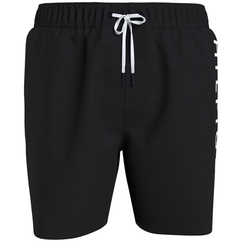 Tommy Hilfiger Men's Regular Fit Logo Print 7" Swim Trunks Dark Sable Small