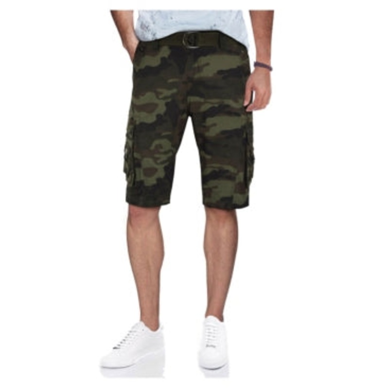 X RAY Mens Cargo Shorts Camo Green 32