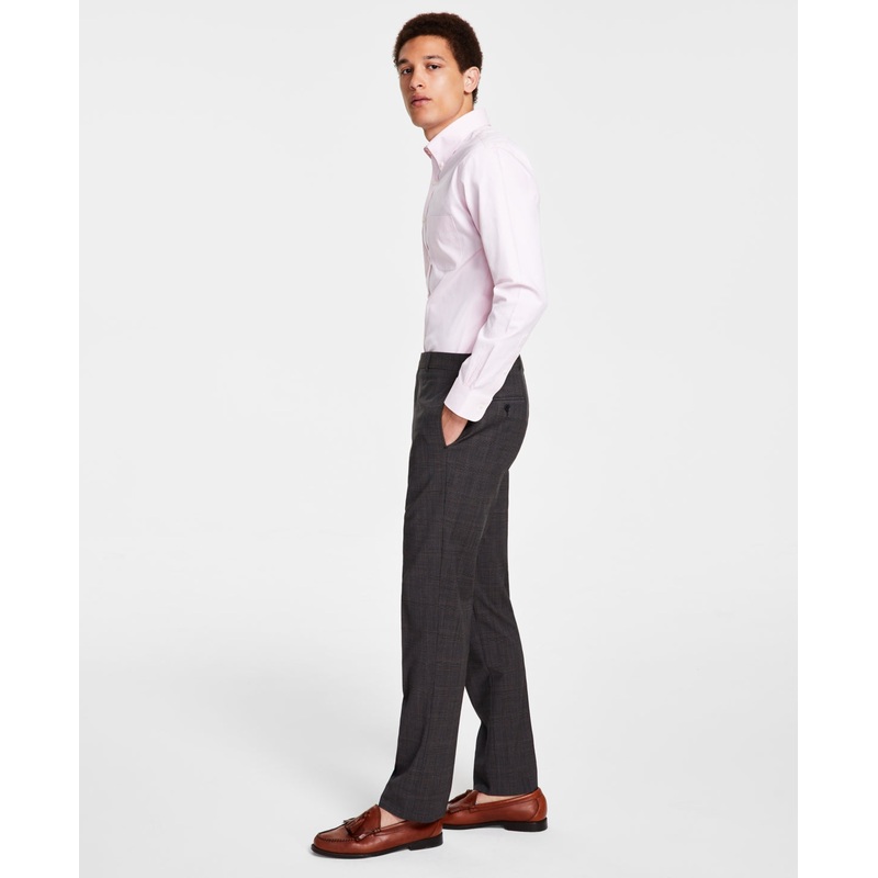 B by Brooks Brothers Men's Classic Fit Wool Blend Dress Pants Brown 38 x 34