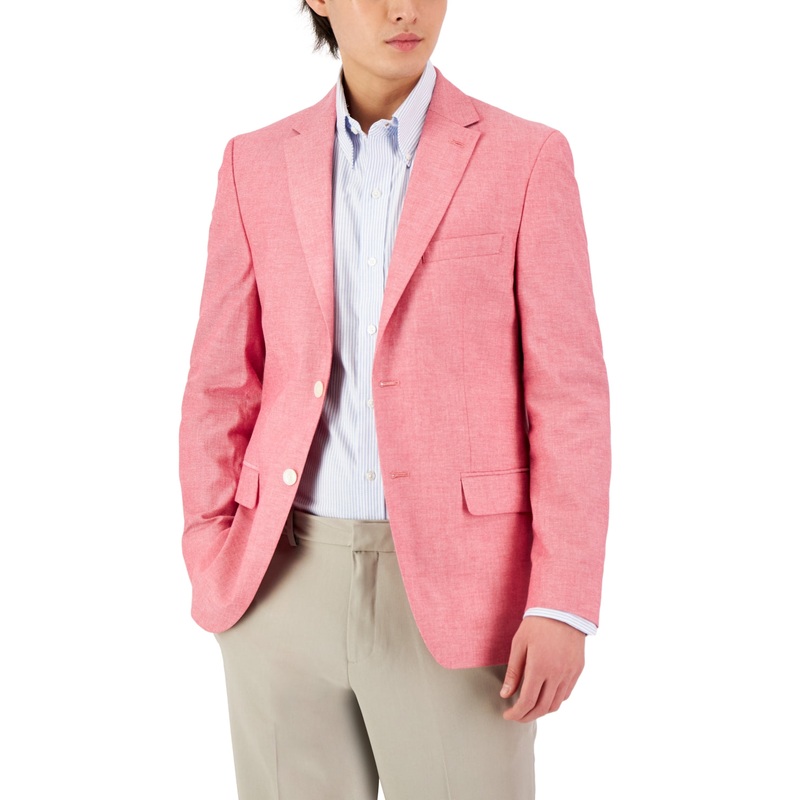 Tommy Hilfiger Men's Modern Fit Cotton Sport Coat Rose Red 36R