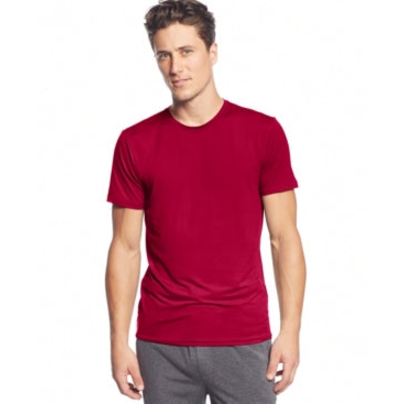 32 Degrees Men's Cool Ultra Soft Light Crewneck Pajama T Shirt Berry Red XL