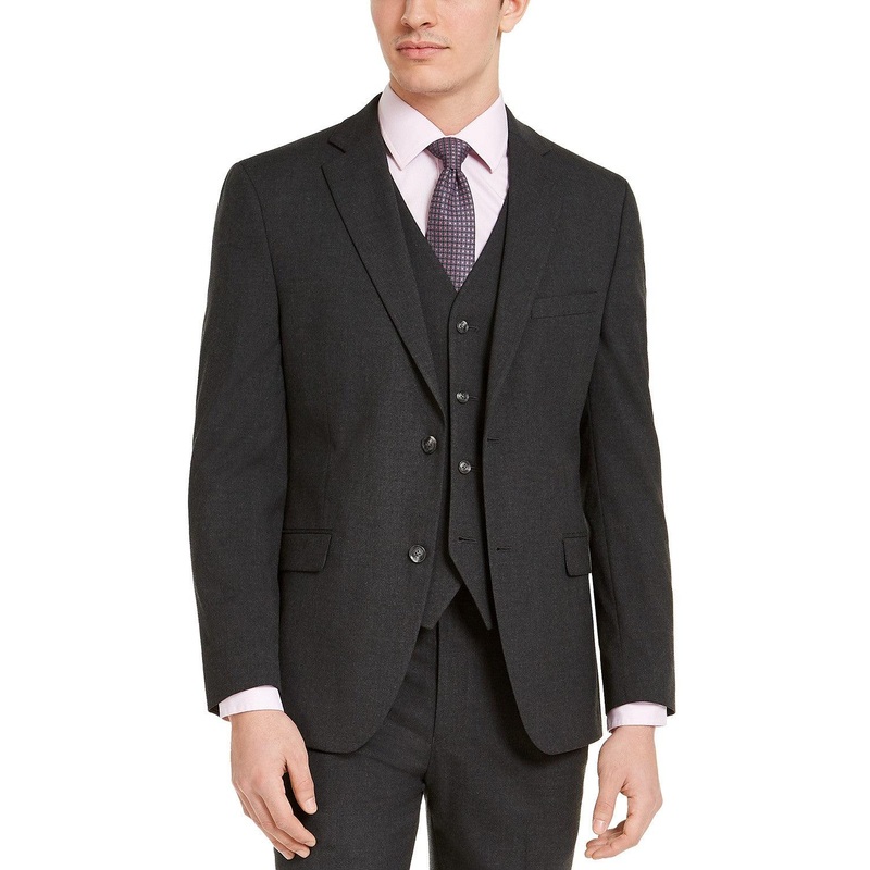 Alfani Men's Slim Fit Stretch Solid Suit Jacket Charcoal 42R