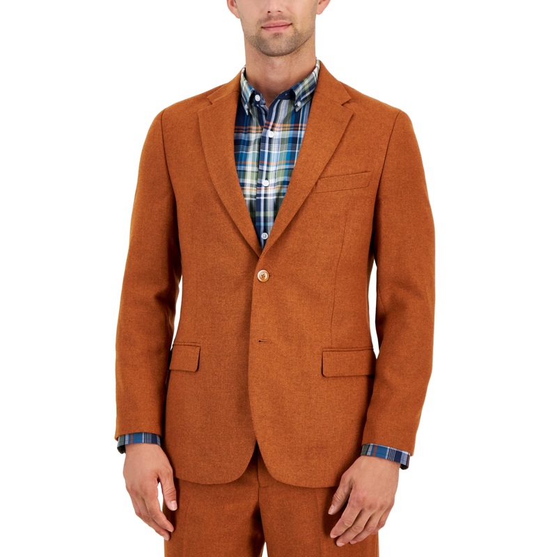 Nautica Men's Modern Fit Stretch Nested Suit 42R / 36 x 32 Orange