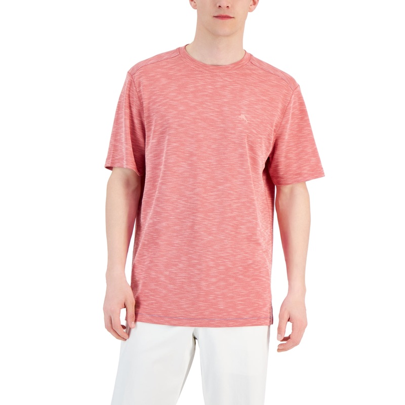 Tommy Bahama Men's Cali Beach Solid Short Sleeve T Shirt Dk Havana Red XL