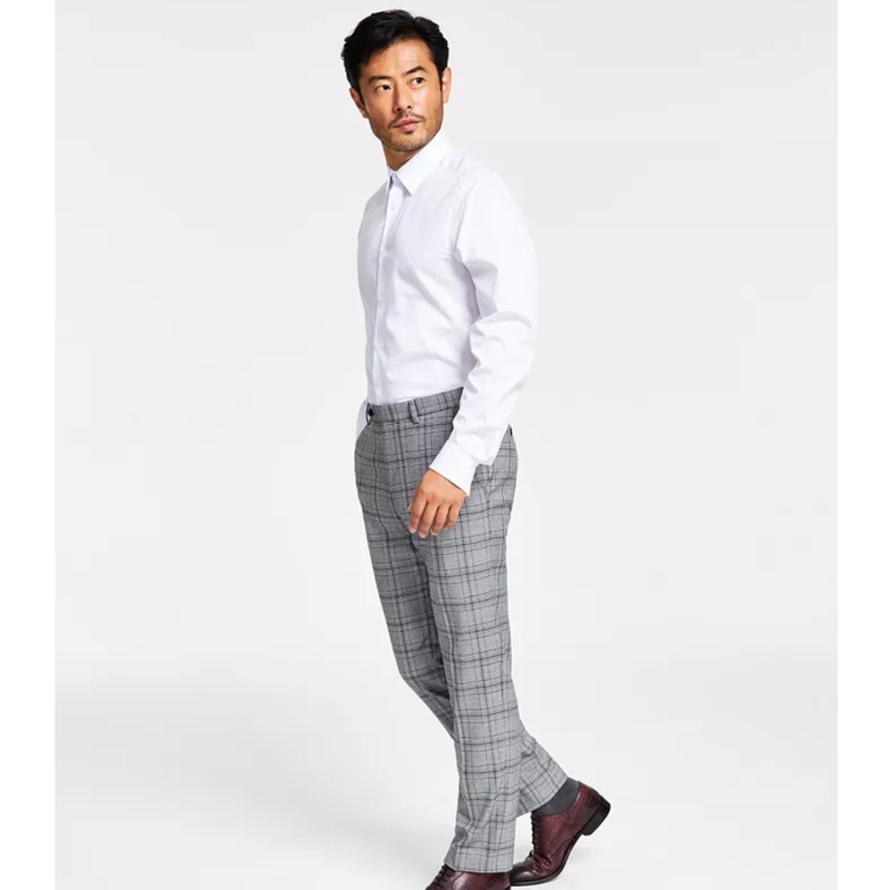 ALFANI Men's Slim-Fit Black & White Plaid Suit Dress Pants 30 x 32