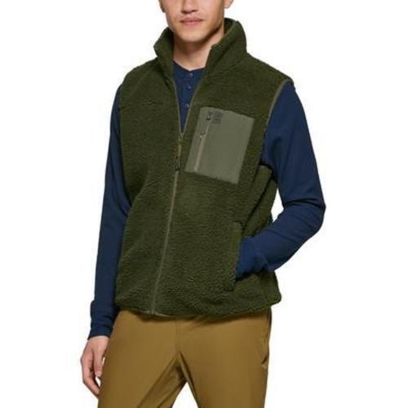 Bass Outdoor Men's Coastal Fleece Full-Zip Vest XXL Forrest Green