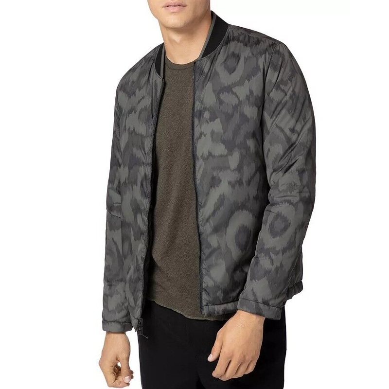 J Brand Mens Dignus Reversible Puffer Jacket XL Green / Black