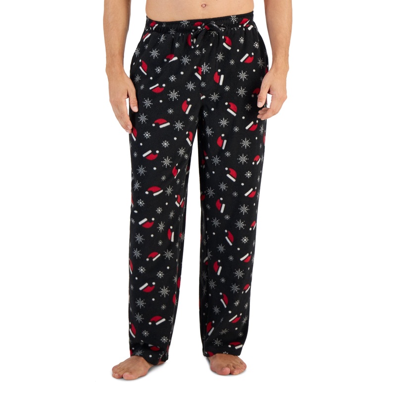 Club Room Men's Fleece Pajama Pants Black XXL