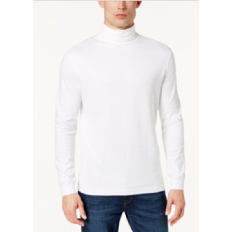 Club Room Men's Solid Turtleneck Shirt Bright White 3XL