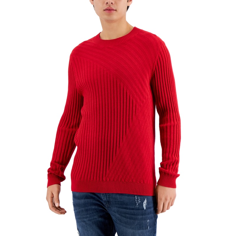 International Concpets Men's Tucker Crewneck Sweater Ruby Red Large