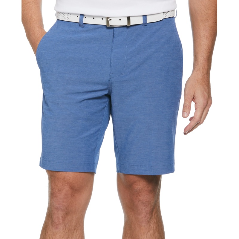 Pga Tour Men's Flat-Front 4 Way Stretch 9" Shorts Dutch Blue Heather 42"