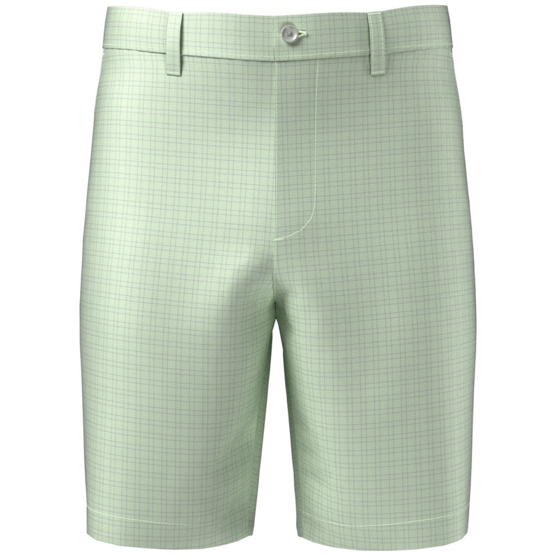 Pga Tour Men's Flat Front Mini Geo Print 9" Golf Shorts Patina Green 38
