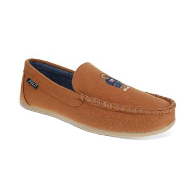 Polo Ralph Lauren Declan Bear Venetian Snuff Slippers Brown 12