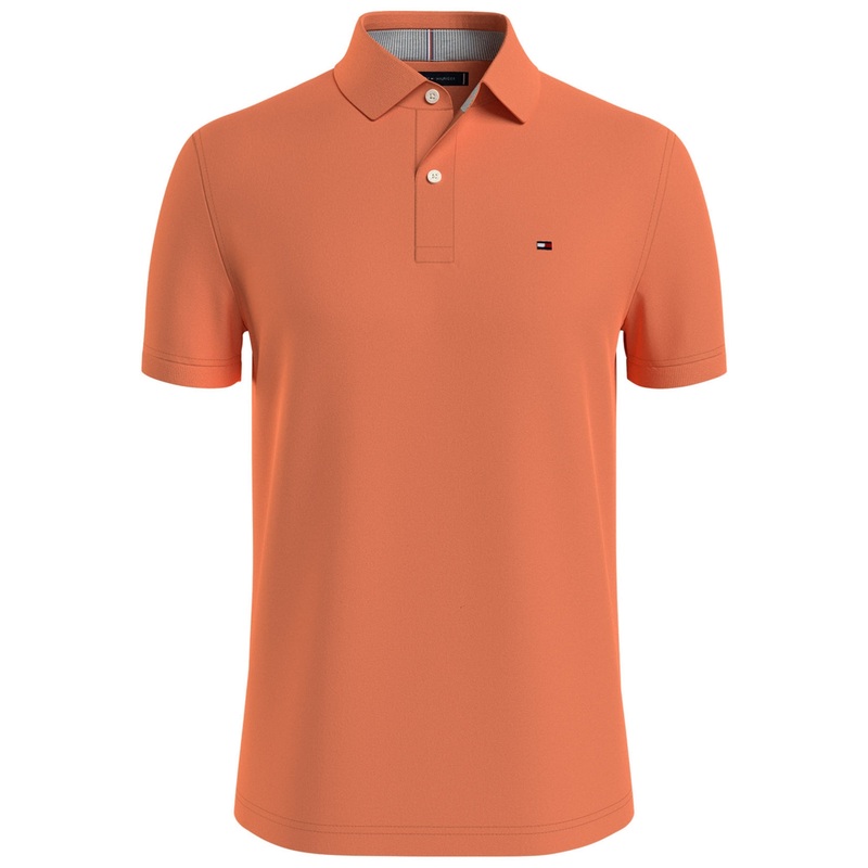 Tommy Hilfiger Men's Regular Fit 1985 Short Sleeve Polo Shirt Peach 2XL