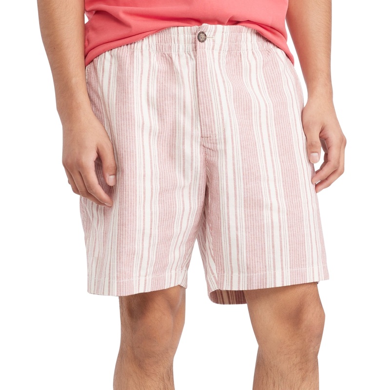 Tommy Hilfiger Men's Th Flex Stretch Theo 7" Novelty Shorts Pink White XL