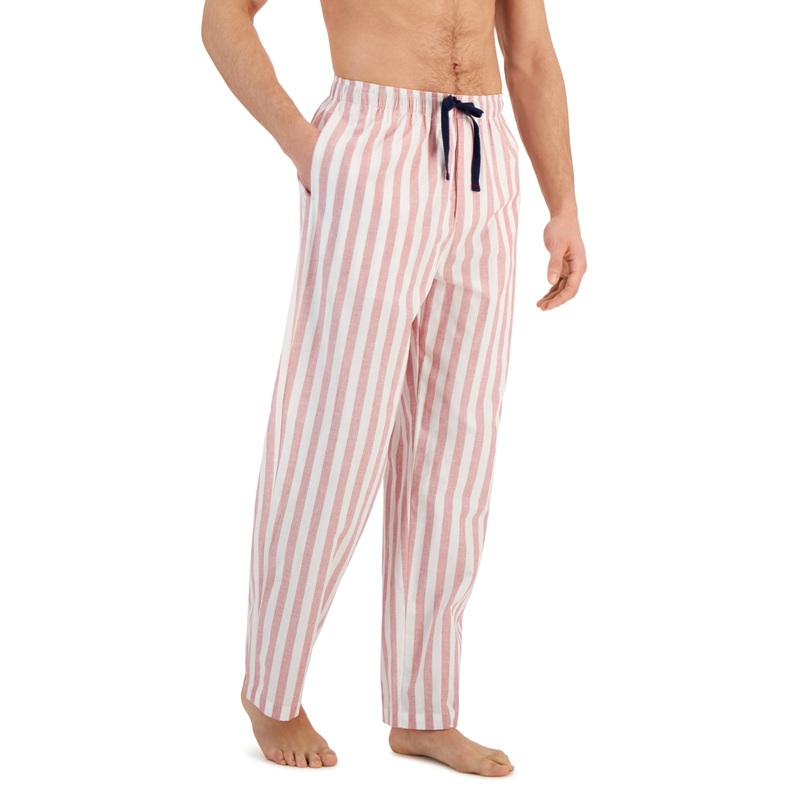 Club Room Men's Stripe Cotton Pajama Pants Red White Combo XXL