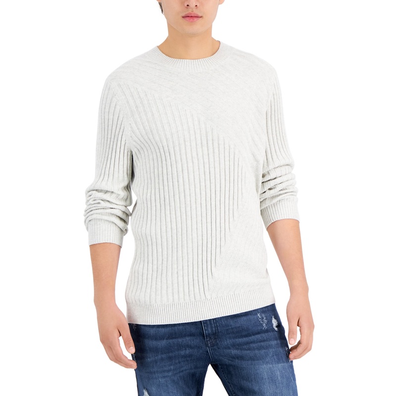 INC International Concepts Men's Tucker Crewneck Sweater Grey  XL